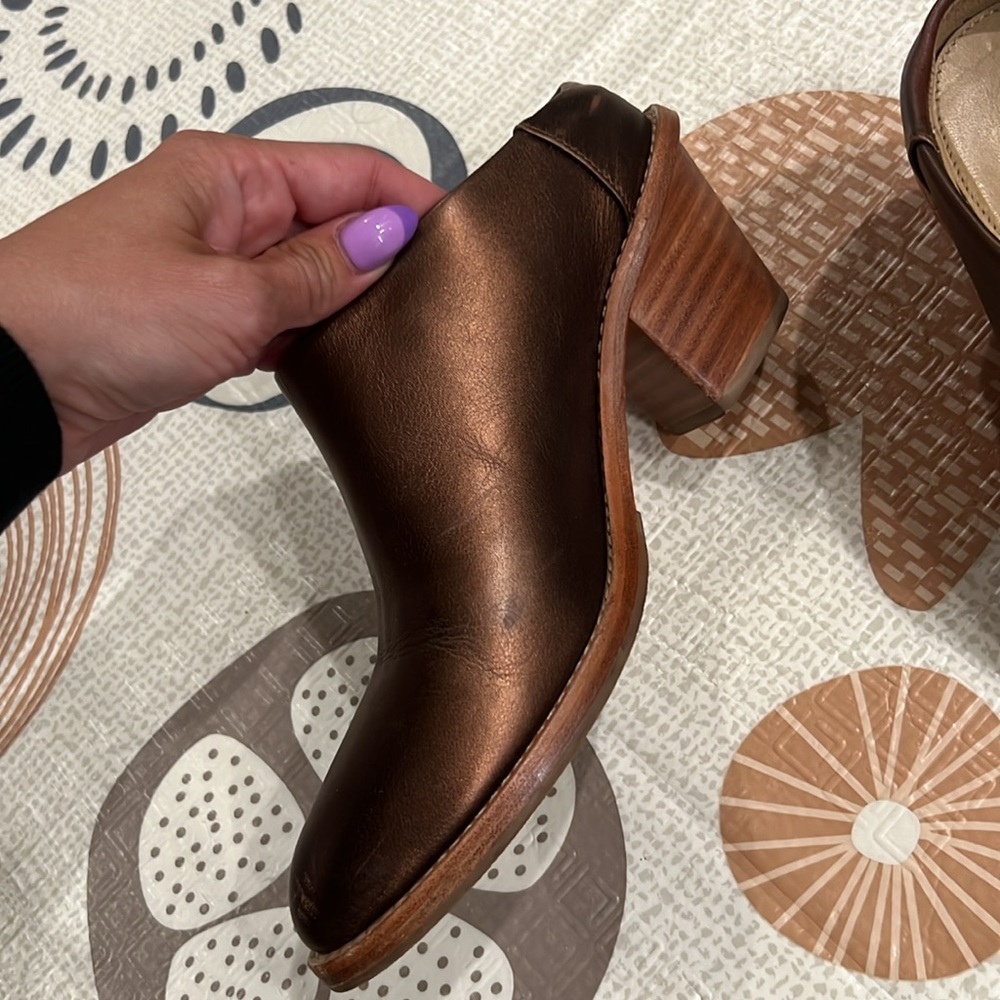 Poppy Barley Bronze Metallic Leather Mule - Picture 3 of 5